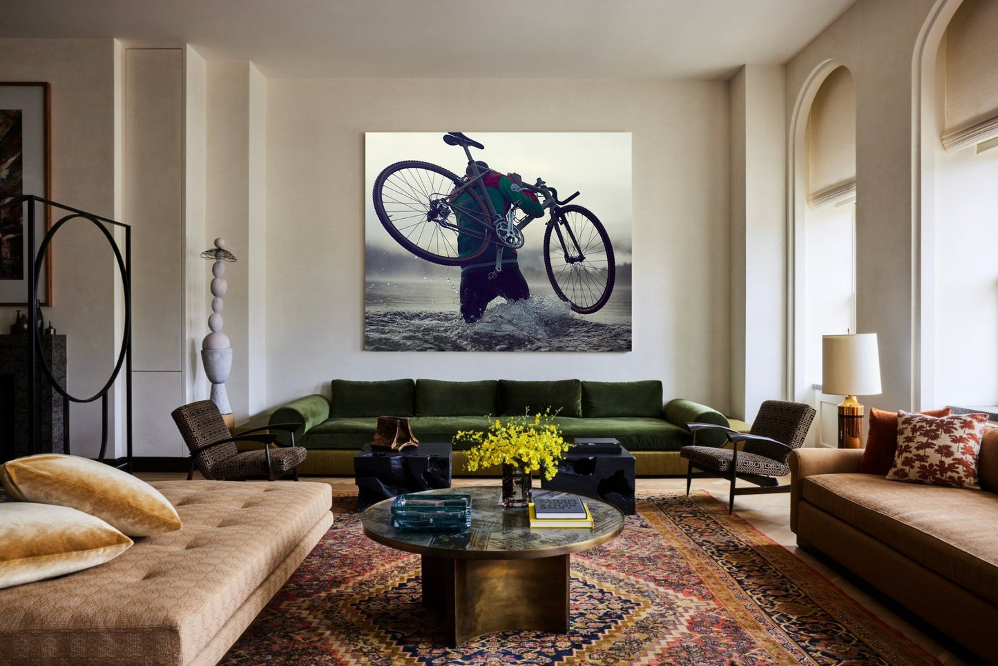 Cyclocross Cycling Print - The Road Stops - Cyclingprints.nl