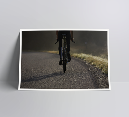 The road won't let go - a cycling print.