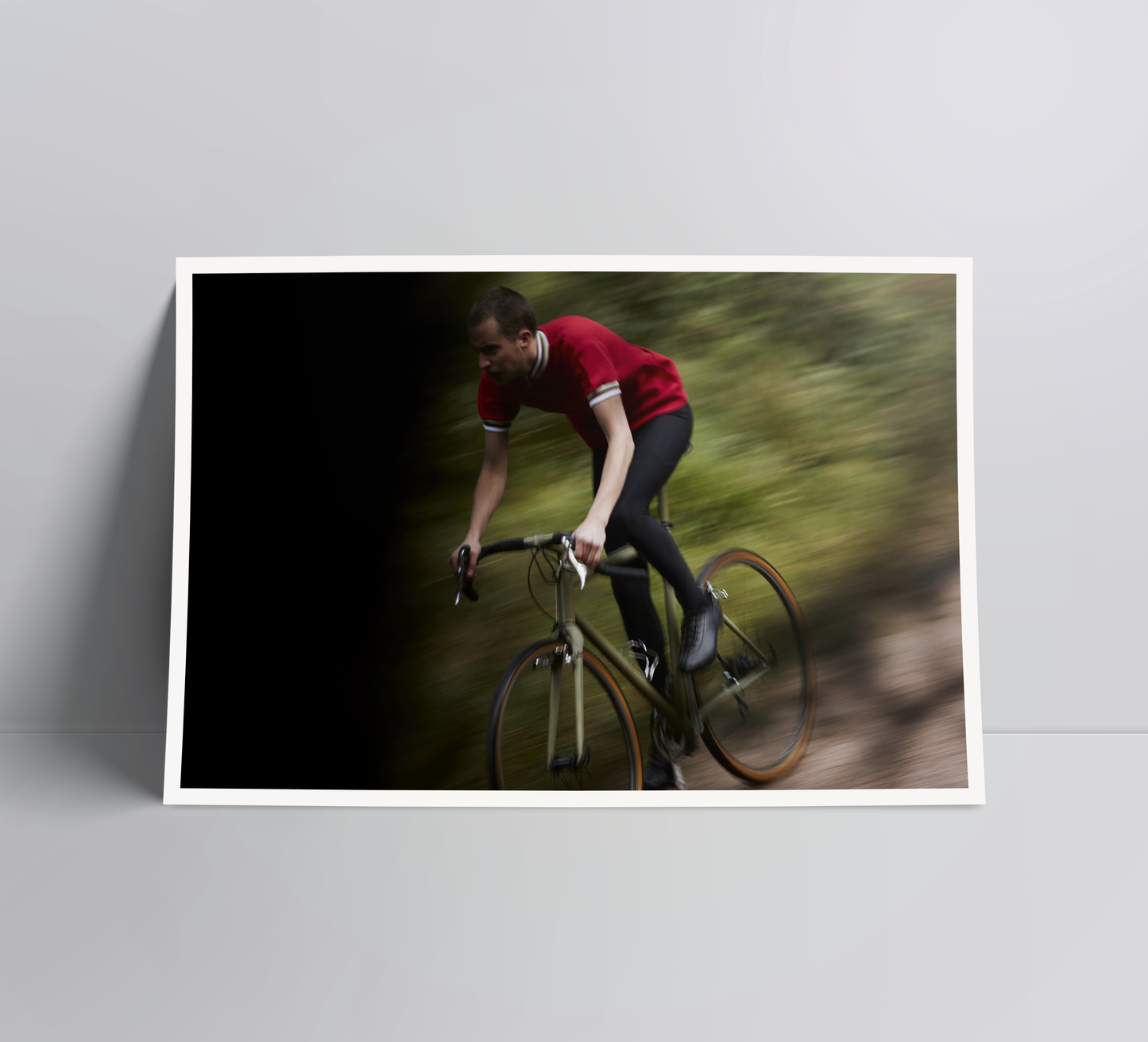 Swerve Trees with Ease - A cyclocross print.