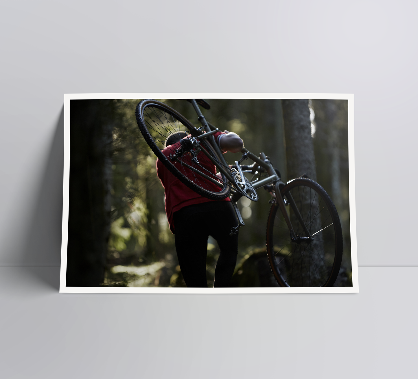 Climb above the trees - A cycling print.