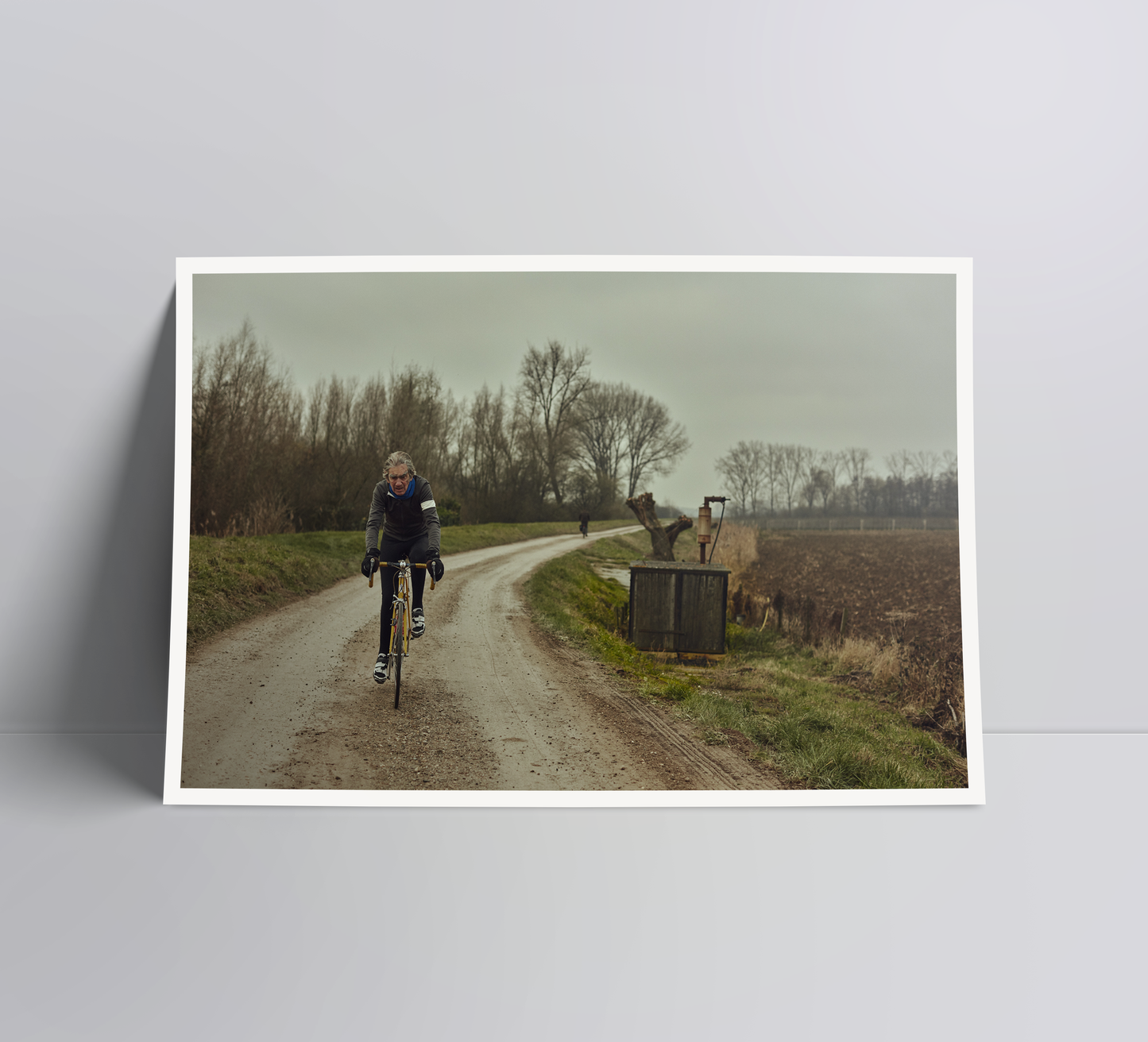 Asphalt follows gravel follows sand - a cycling print