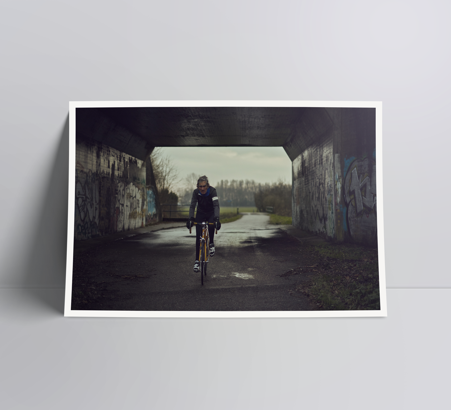 A bridge too far? - a cycling print