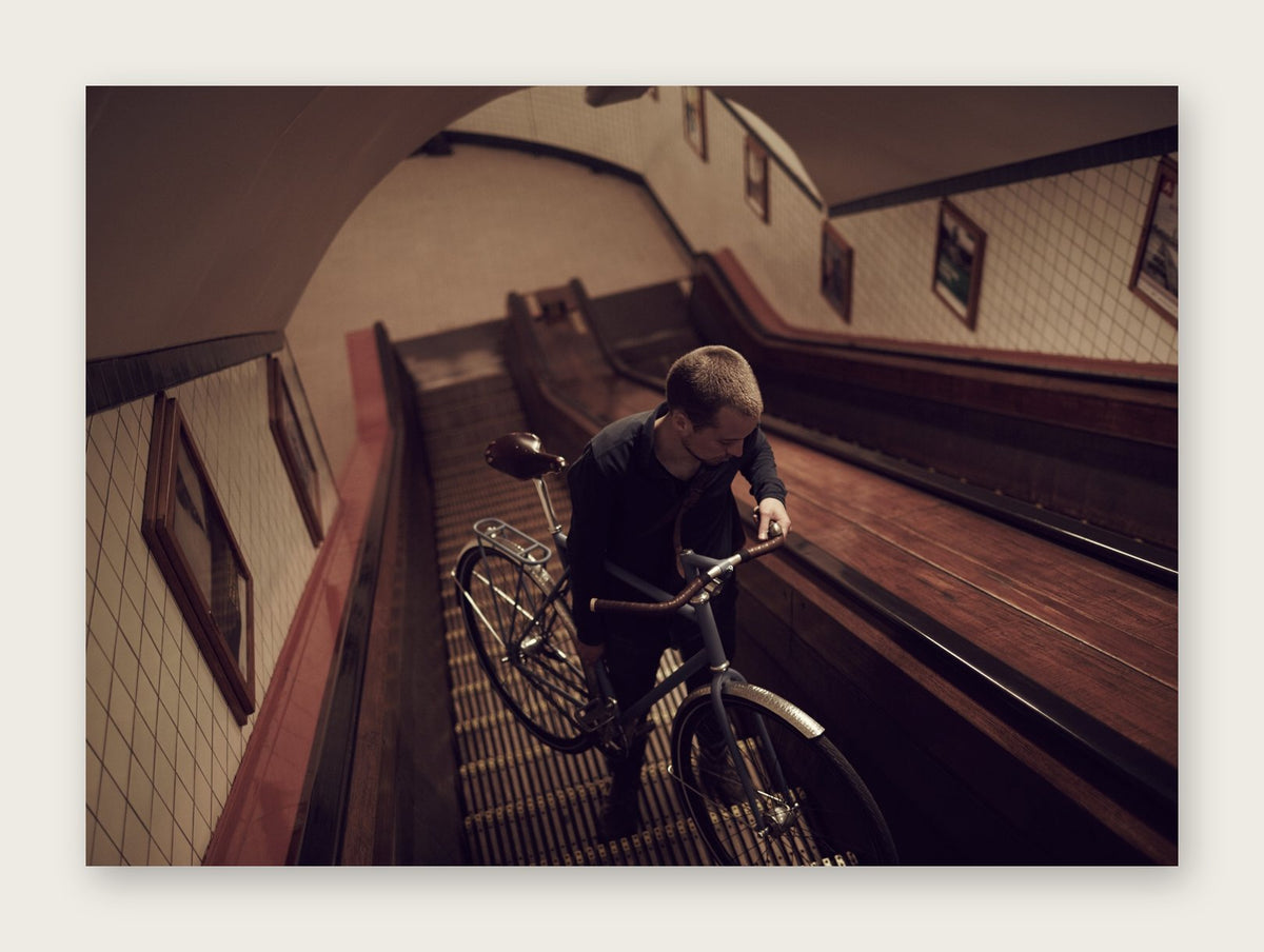 Love your way to Work – The Commuter fine art cycling greeting card by Ryan Edy