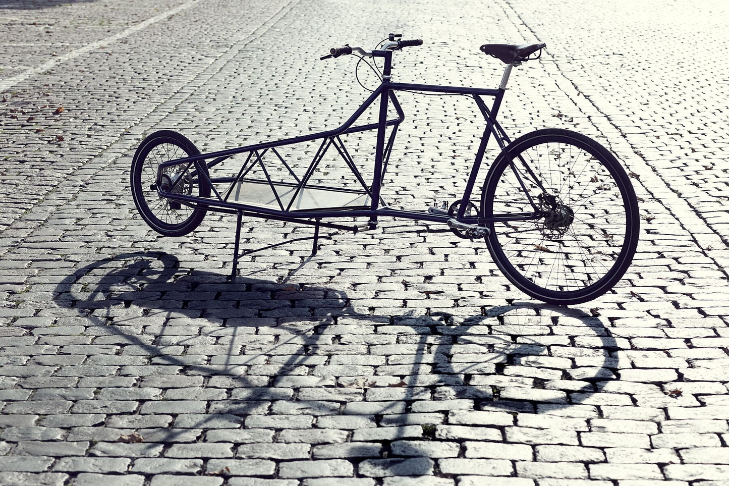 Elian Cargo Bike – Cobbles | Fine Art Cycling Print - Cyclingprints.nl