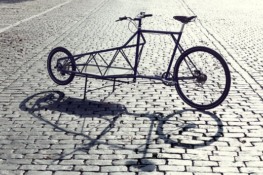 Elian Cargo Bike – Cobbles | Fine Art Cycling Print - Cyclingprints.nl