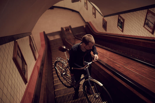 Commuter bike art 'Love your way to Work' - captured on the bespoke Elian Commuter bike in Antwerp, fine art print by Cyclingprints.nl