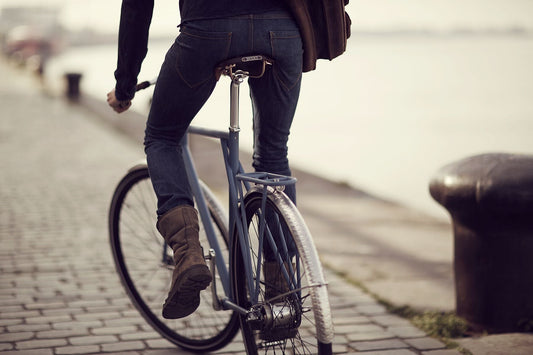 Commuter bike art 'Saddle Up' - captured on the bespoke Elian Commuter bike in Antwerp, fine art print by Cyclingprints.nl