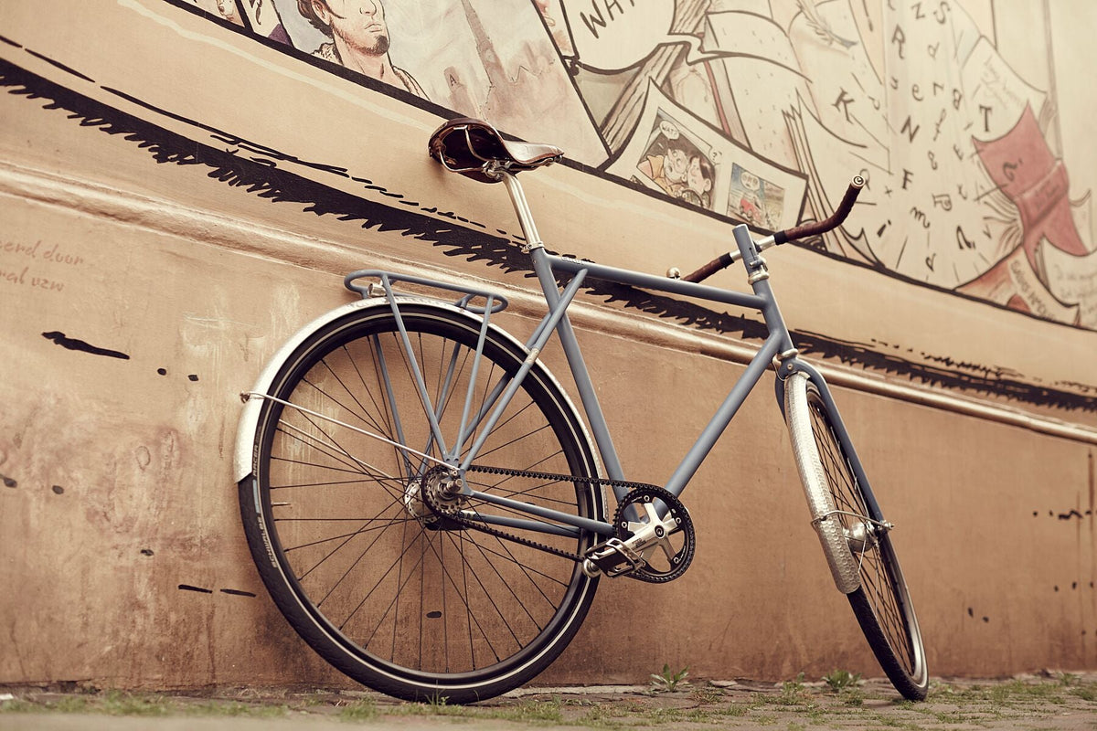 Commuter bike art 'Wonderwall' - captured on the bespoke Elian Commuter bike in Antwerp, fine art print by Cyclingprints.nl
