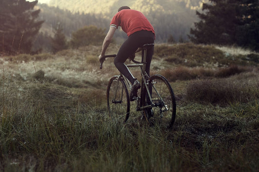 Cyclocross cycling print 'Attracting Attention' - off-road cyclocross action on the bespoke Elian Cyclocross bike in the Vosges, France, fine art print by Cyclingprints.nl