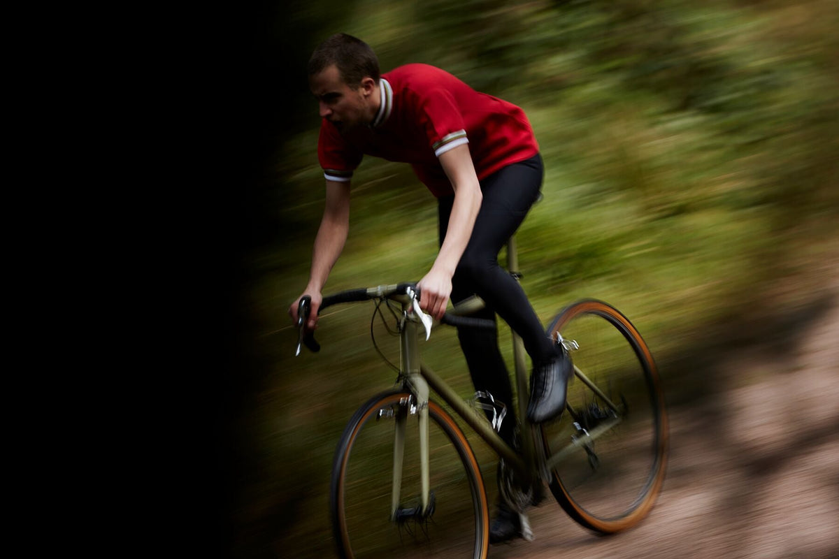 Cyclocross cycling print 'Blurred Vision' - off-road cyclocross action on the bespoke Elian Cyclocross bike in the Vosges, France, fine art print by Cyclingprints.nl