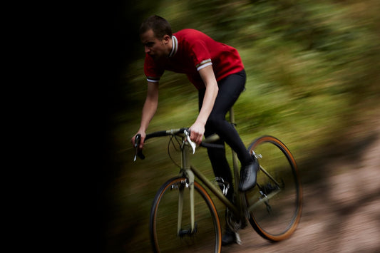 Cyclocross cycling print 'Blurred Vision' - off-road cyclocross action on the bespoke Elian Cyclocross bike in the Vosges, France, fine art print by Cyclingprints.nl