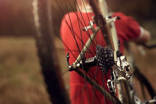 Cyclocross cycling print 'Campagnolo' - off-road cyclocross action on the bespoke Elian Cyclocross bike in the Vosges, France, fine art print by Cyclingprints.nl