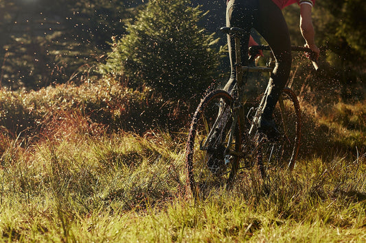 Cyclocross cycling print 'Get the balance right' - off-road cyclocross action on the bespoke Elian Cyclocross bike in the Vosges, France, fine art print by Cyclingprints.nl