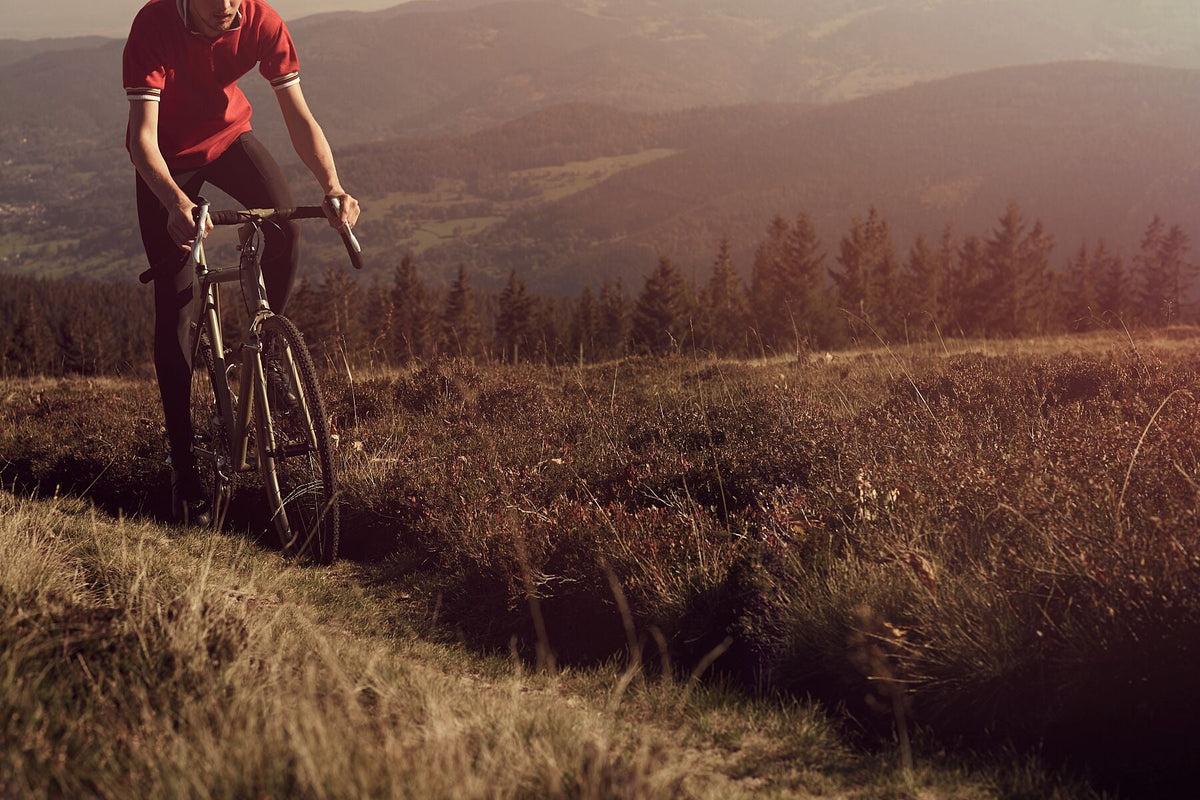 Cyclocross cycling print 'Hills n Thrills' - off-road cyclocross action on the bespoke Elian Cyclocross bike in the Vosges, France, fine art print by Cyclingprints.nl
