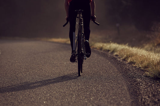 Cyclocross cycling print 'Out at Dawn' - off-road cyclocross action on the bespoke Elian Cyclocross bike in the Vosges, France, fine art print by Cyclingprints.nl
