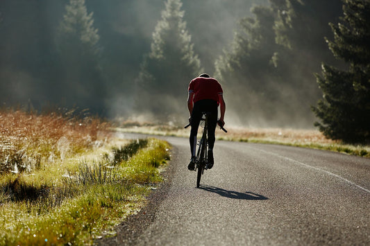 Cyclocross cycling print 'Ride n Glide' - off-road cyclocross action on the bespoke Elian Cyclocross bike in the Vosges, France, fine art print by Cyclingprints.nl