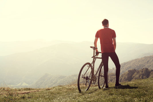 Cyclocross cycling print 'Take a Moment' - off-road cyclocross action on the bespoke Elian Cyclocross bike in the Vosges, France, fine art print by Cyclingprints.nl