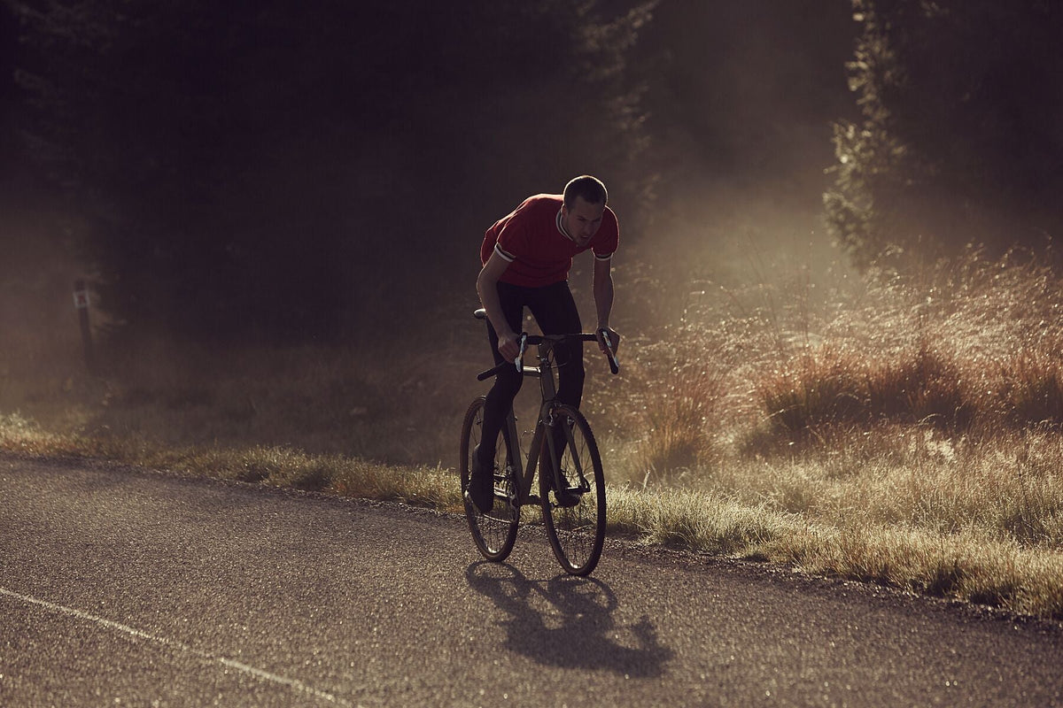 Cyclocross cycling print 'Whirr & Purr' - off-road cyclocross action on the bespoke Elian Cyclocross bike in the Vosges, France, fine art print by Cyclingprints.nl