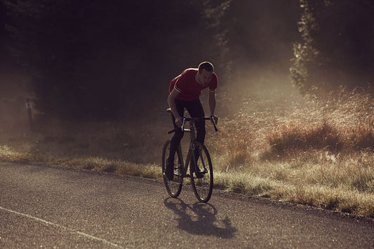 Cyclocross cycling print 'Whirr & Purr' - off-road cyclocross action on the bespoke Elian Cyclocross bike in the Vosges, France, fine art print by Cyclingprints.nl