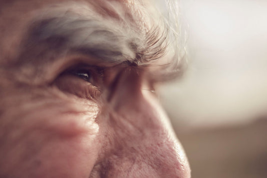 Nederlandse Wielerfotografie '20/20 Vision' - Albert, een 82-jarige wielrenner, op zijn op maat gebouwde stalen fiets langs de Waal- en Lekdijken, Nederland, fine art print door Cyclingprints.nl