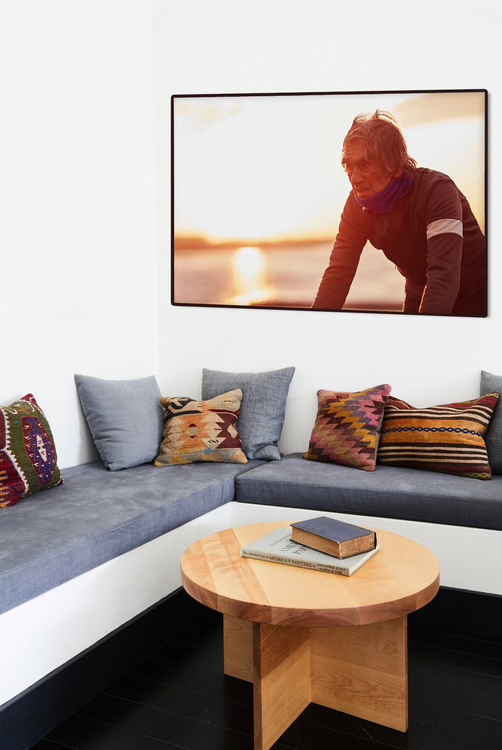 Detailfoto van de 'Dawn til Dusk' Nederlandse wielerfotografie met een op maat gebouwde stalen fiets (gebouwd rond een jaren-80 Gazelle-frame) - wielrennen wanddecoratie door Cyclingprints.nl