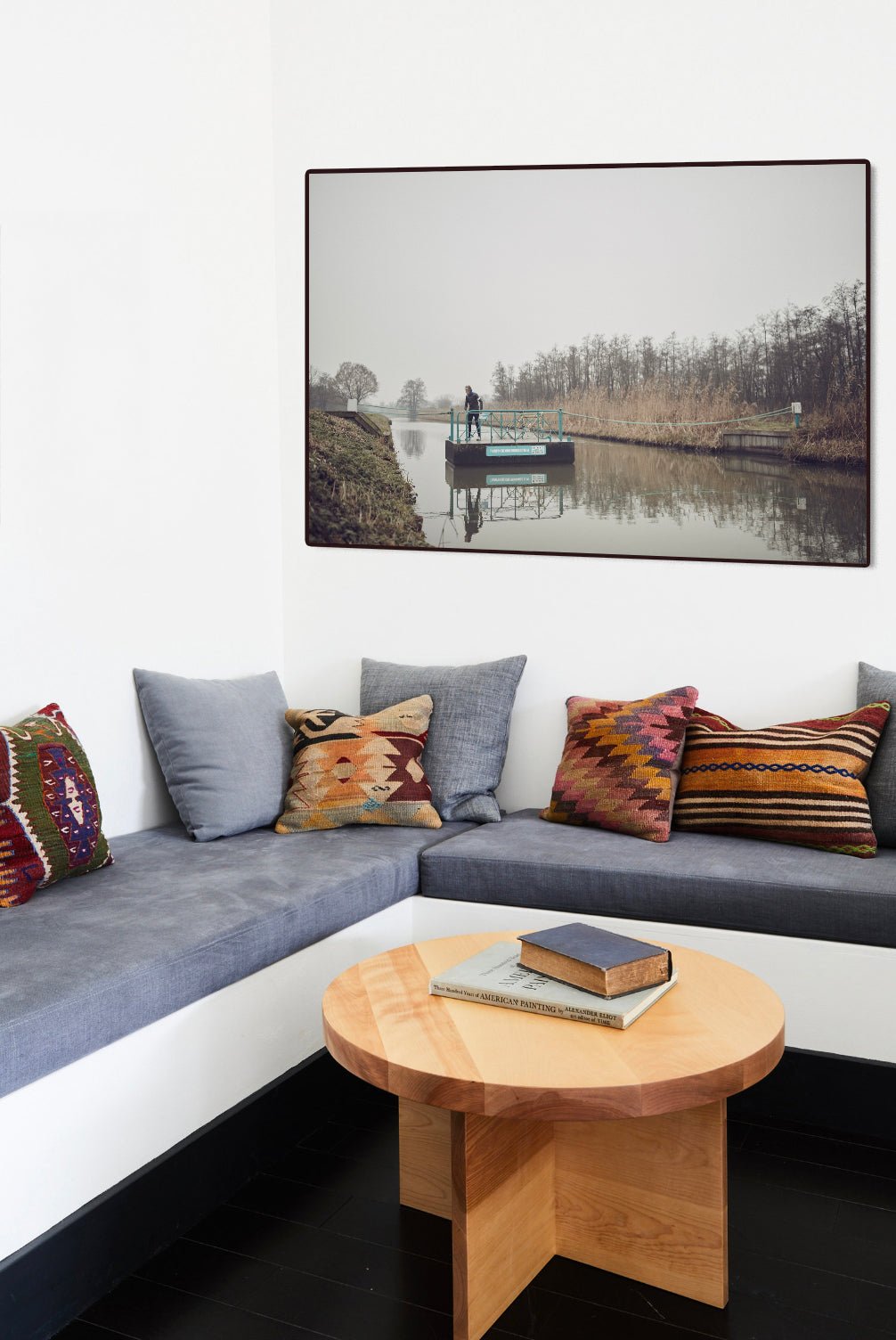 Detailfoto van de 'Ferry' Nederlandse wielerfotografie met een op maat gebouwde stalen fiets (gebouwd rond een jaren-80 Gazelle-frame) - wielrennen wanddecoratie door Cyclingprints.nl
