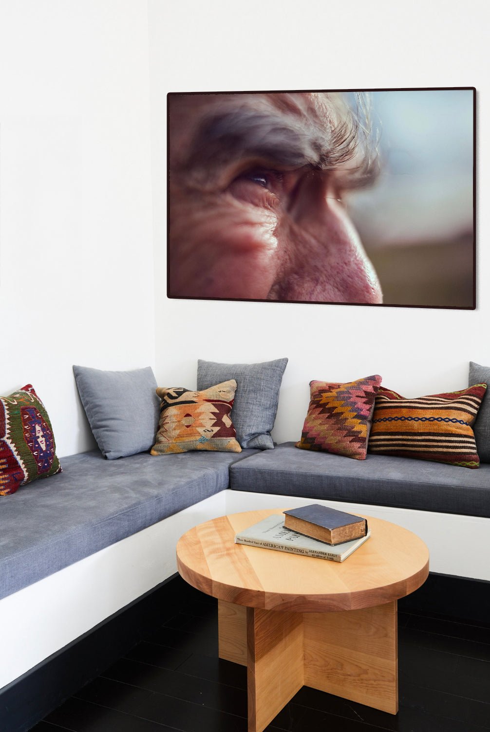 Detail shot from the 'Focus.  Albert, 82-Year-Old Endurance Cyclist,' Dutch cycling photography showing the custom-built steel bike (built around a vintage 1980s Gazelle frame) - cycling wall art by Cyclingprints.nl