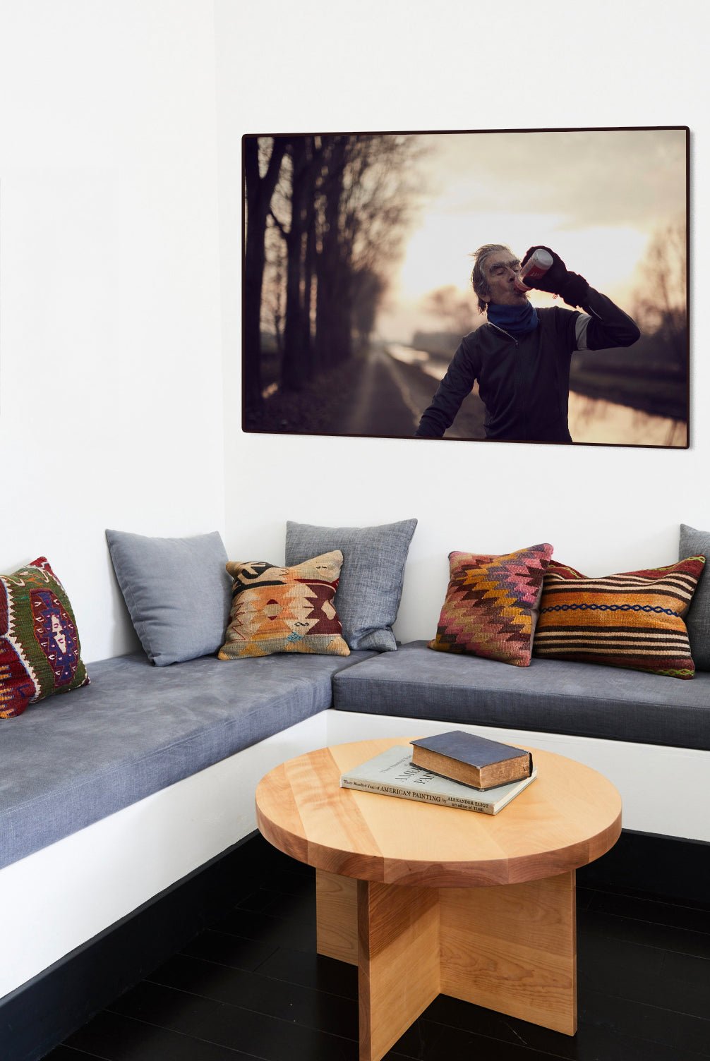 Detailfoto van de 'H2Old' Nederlandse wielerfotografie met een op maat gebouwde stalen fiets (gebouwd rond een jaren-80 Gazelle-frame) - wielrennen wanddecoratie door Cyclingprints.nl