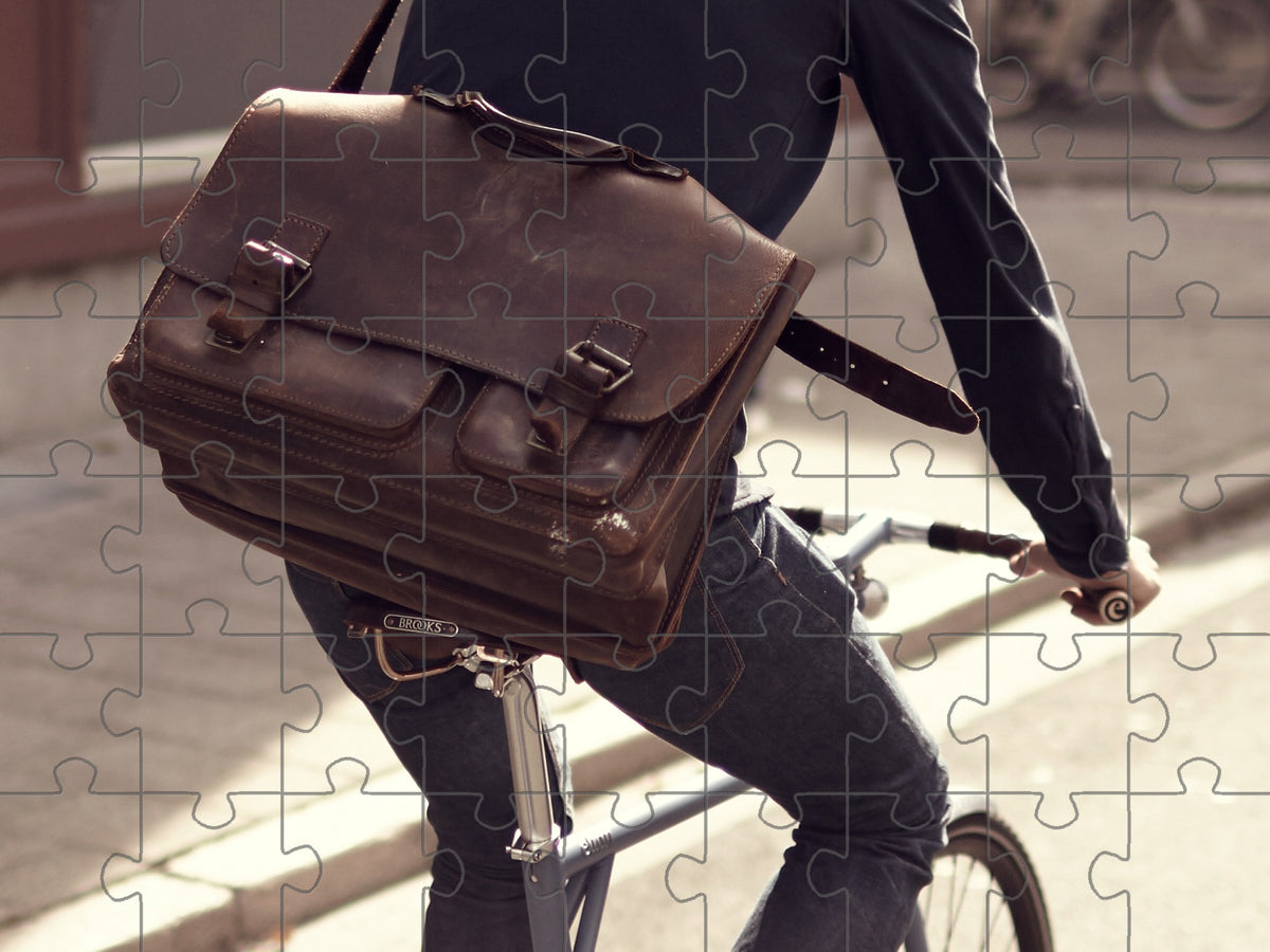 Highs and Fries – close-up of the cycling jigsaw puzzle pieces