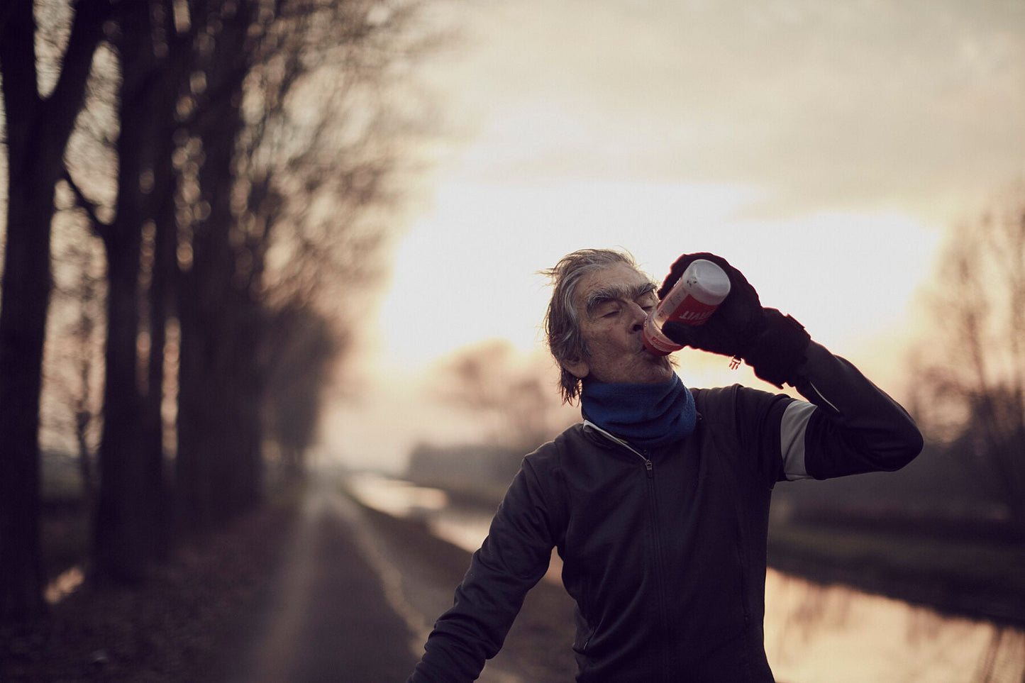 Man of Steel – H2Old | Cycling Art Print of Albert on His Steel Bike - Cyclingprints.nl