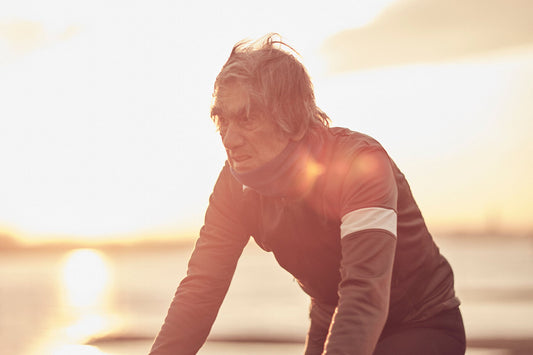 Man of Steel – Shine On | Cycling Portrait Print of Albert on His Steel Bike - Cyclingprints.nl