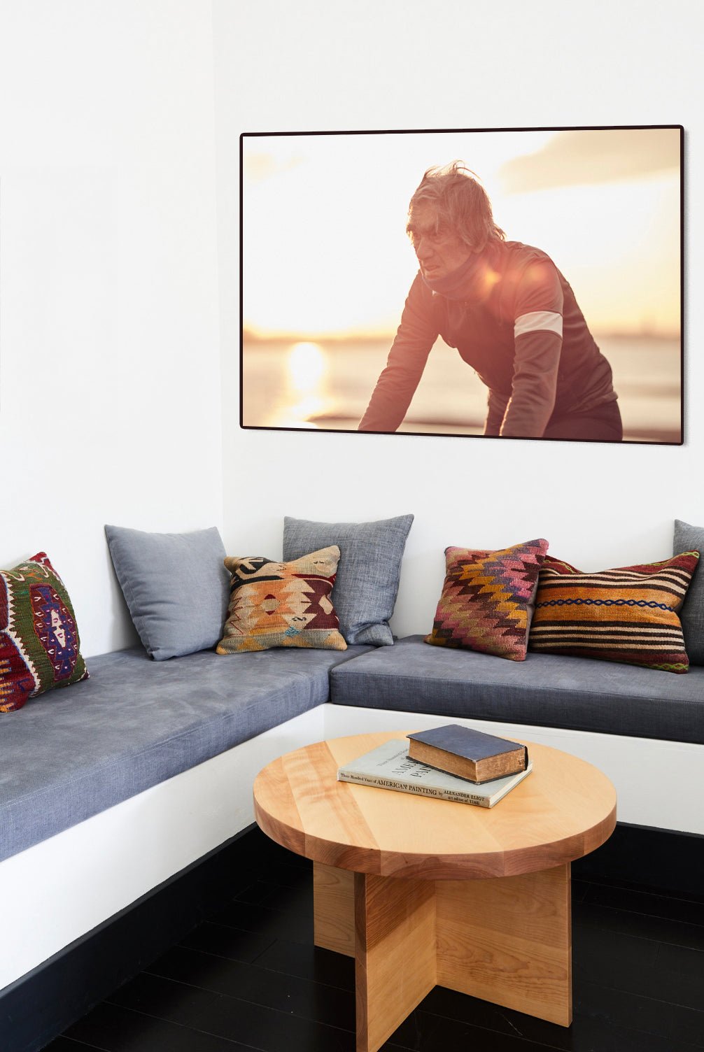 Man of Steel – Shine On | Cycling Portrait Print of Albert on His Steel Bike - Cyclingprints.nl