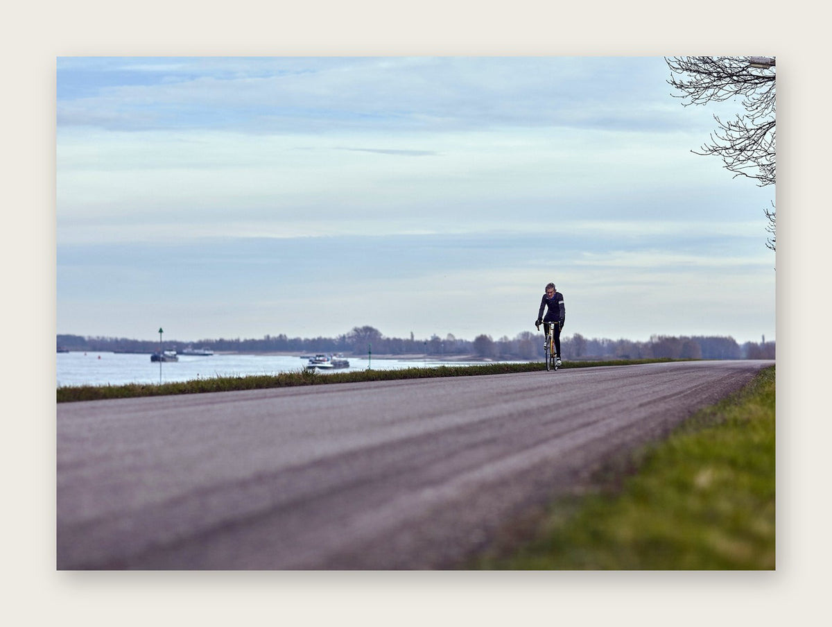 Bike Against de Waal – A Man of Steel fine art cycling greeting card by Ryan Edy