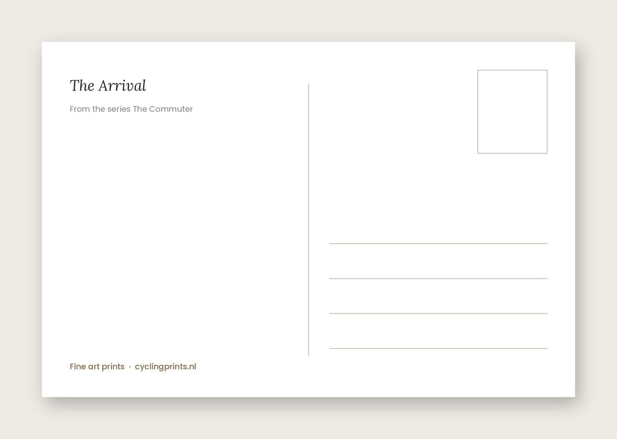 Back of The Commuter cycling postcard