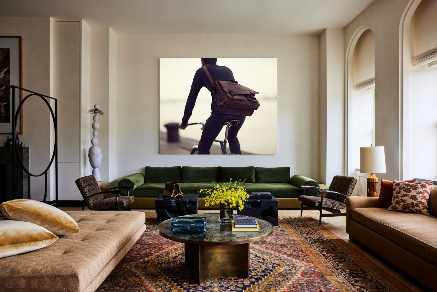 The Commuter Cycling Print - River Run - Cyclingprints.nl